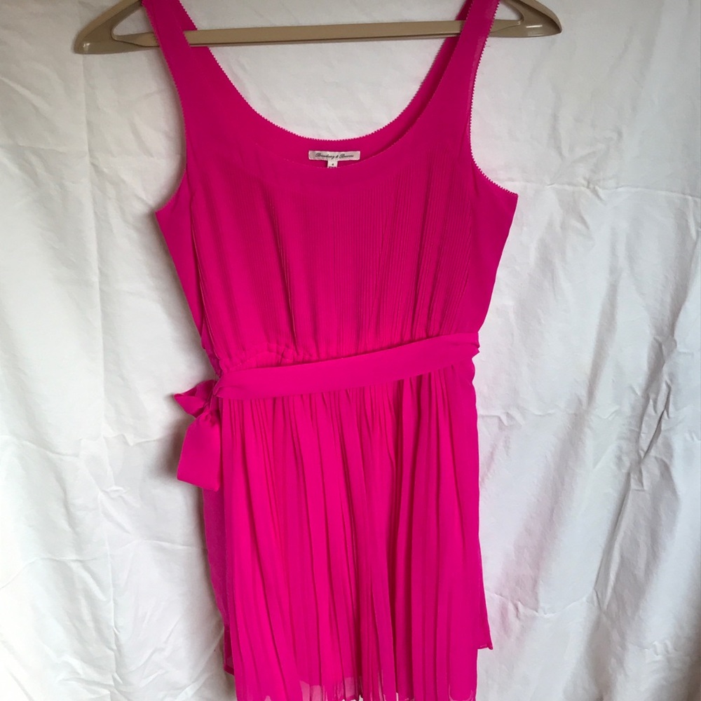 Pleated silk dress